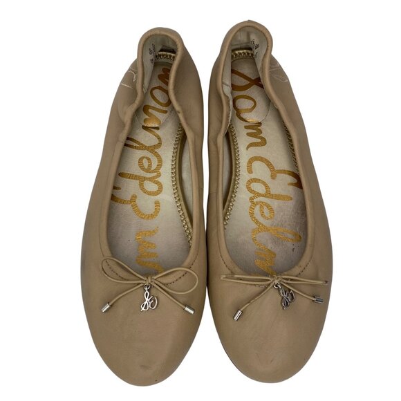 Sam Edelman Classic Felicia Tan Leather Round toe Ballet Flats Women’s size 10 - Picture 1 of 12